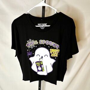 Ghost Spooky Juice Crop Top Women's Medium